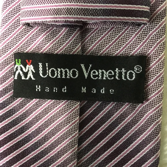 ✅ UOMO VENETTO Purple Men’s Neck Tie - Picture 5 of 6
